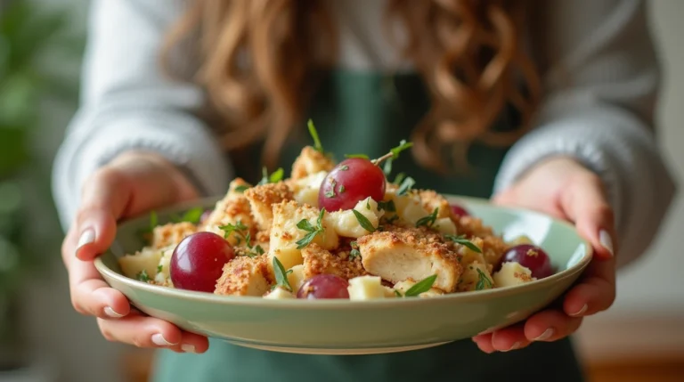 chicken salad with grapes and apples