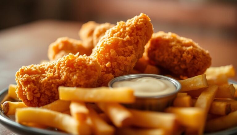 chicken strips and fries