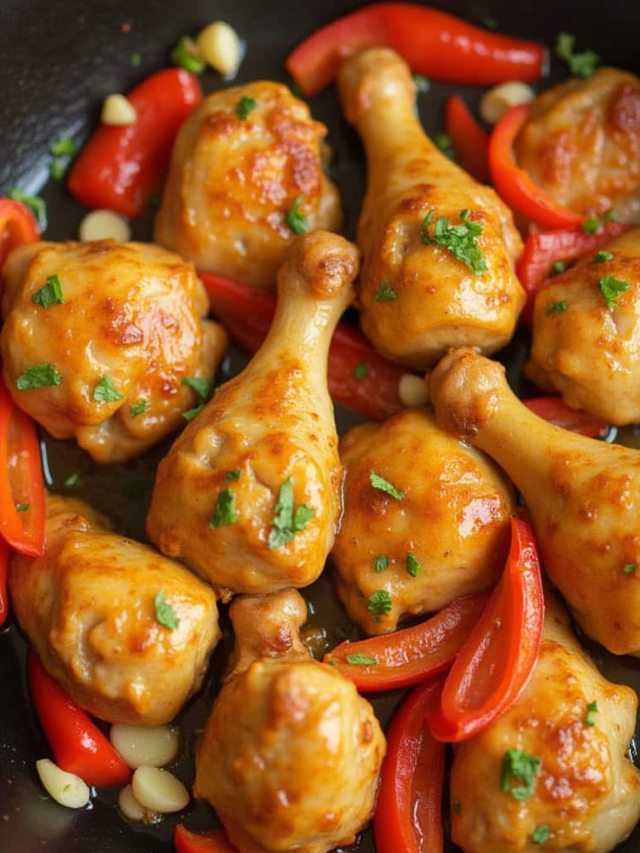 Chicken Drumsticks with Peppers and Paprika