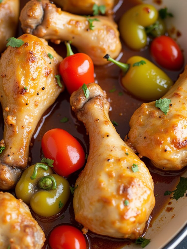 Chicken Drumsticks with Peppers and Paprika
