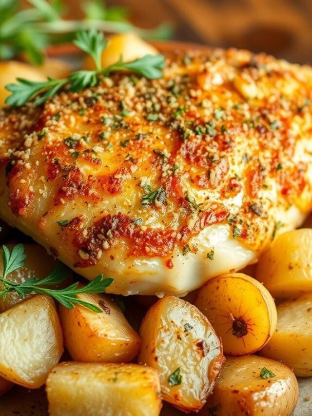 Garlic Parmesan Chicken and Potatoes