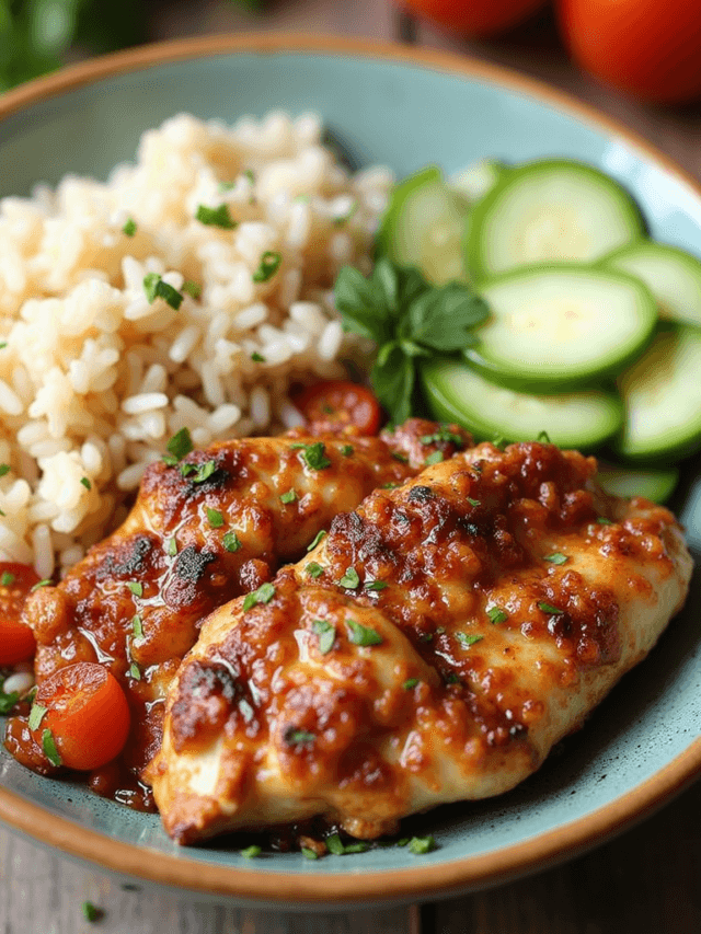 greek chicken and rice bowl