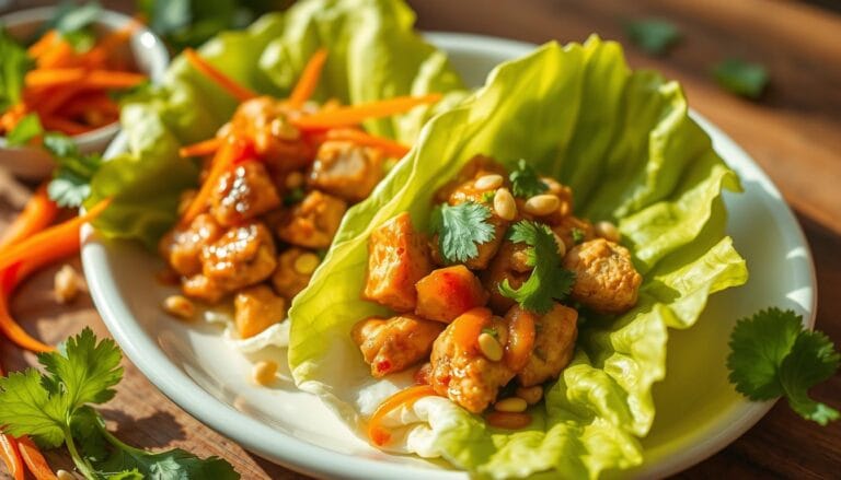 Thai chicken lettuce wraps